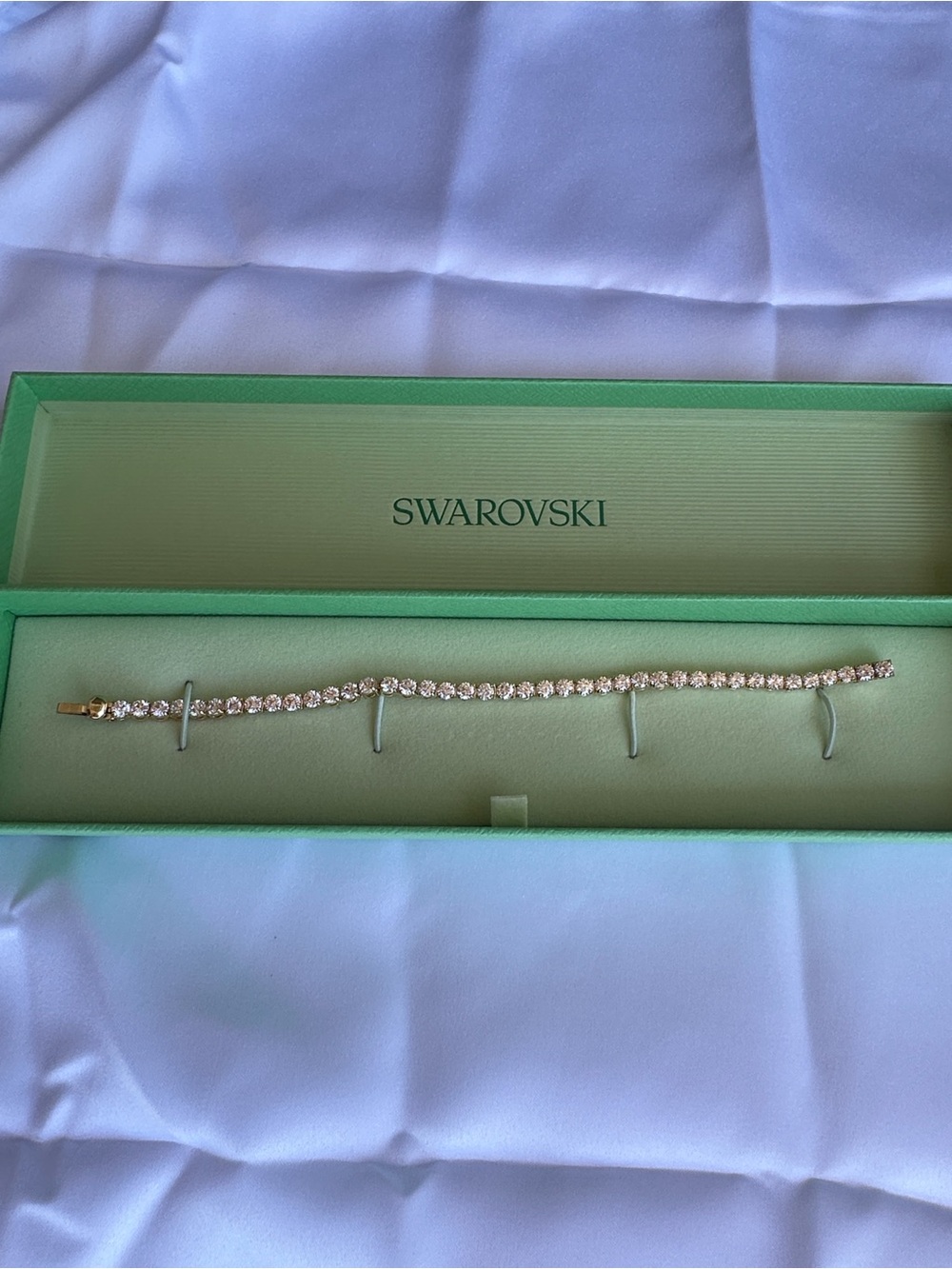 Swarovski Gold-Tone Clear Crystal Tennis Bracelet